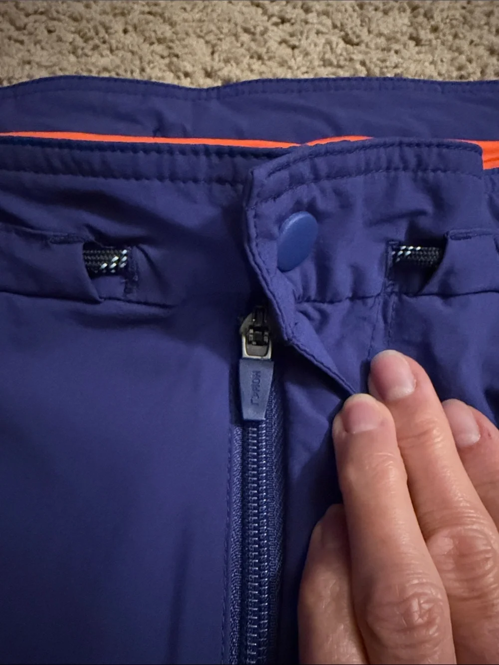 Duluth Trading Co. Cannonball Boardshorts men’s swim Purple Orange 9”   sz 42